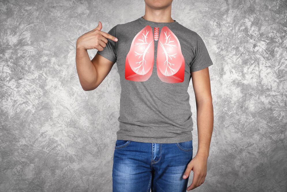 vyro plaučių iliustracija